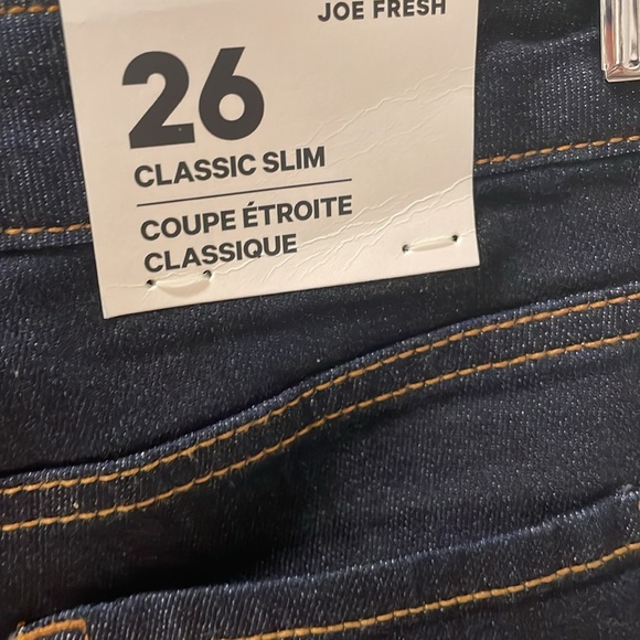 Joe fresh classic slim jeans dark denim size 26 nwt 30 - Picture 8 of 8